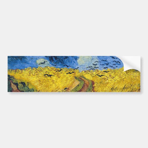Vincent van Gogh _ Wheatfield with Crows Bumper Sticker