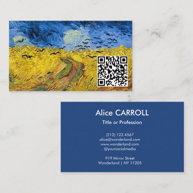 Vincent van Gogh - Wheatfield with Crows Business Card (Front/Back)