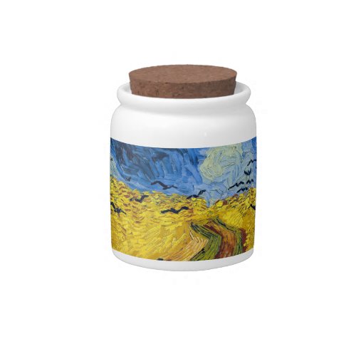 Vincent van Gogh _ Wheatfield with Crows Candy Jar