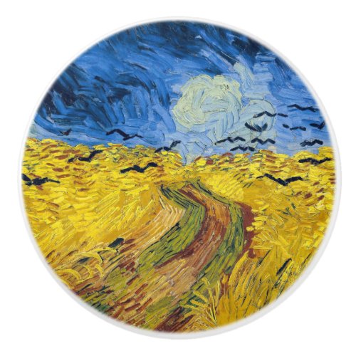 Vincent van Gogh _ Wheatfield with Crows Ceramic Knob
