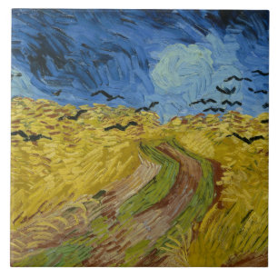 Vincent van Gogh - Wheatfield with Crows Ceramic Tile