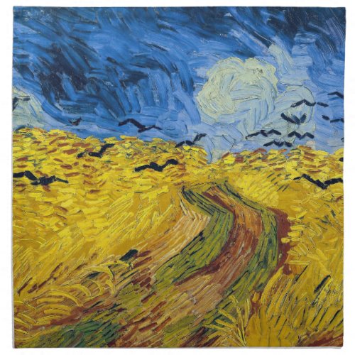 Vincent van Gogh _ Wheatfield with Crows Cloth Napkin