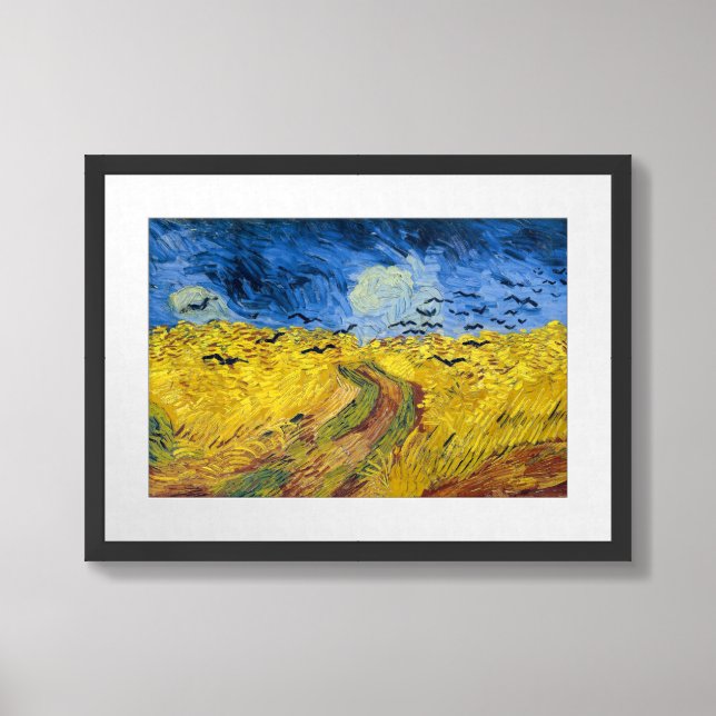 Vincent van Gogh - Wheatfield with Crows Framed Art (Framed Front)
