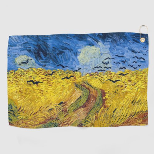 Vincent van Gogh _ Wheatfield with Crows Golf Towel