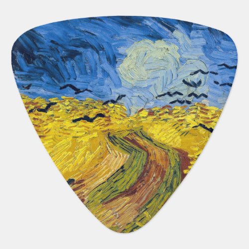 Vincent van Gogh _ Wheatfield with Crows Guitar Pick