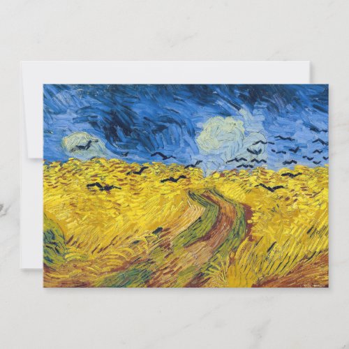 Vincent van Gogh _ Wheatfield with Crows Invitation
