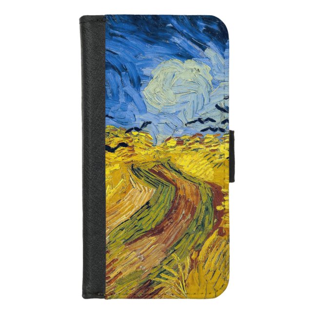 Vincent van Gogh - Wheatfield with Crows iPhone Wallet Case (Front)
