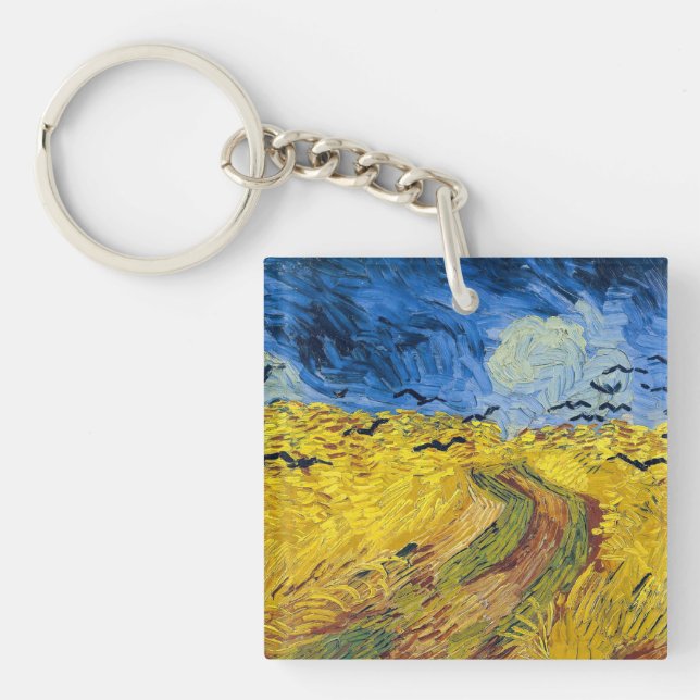 Vincent van Gogh - Wheatfield with Crows Keychain (Front)