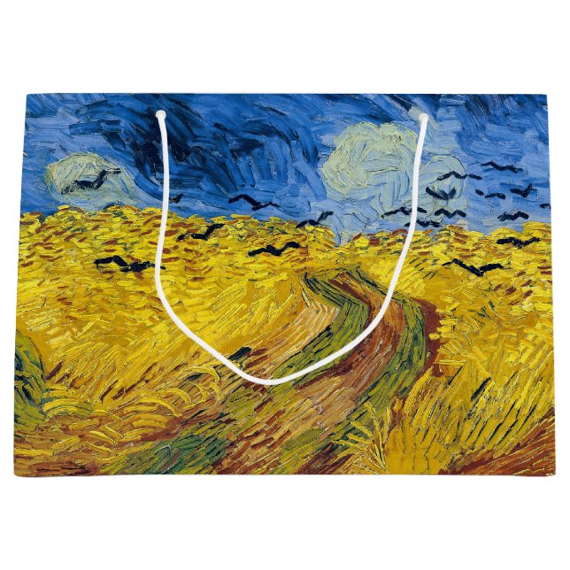 Vincent van Gogh - Wheatfield with Crows Large Gift Bag (Front)