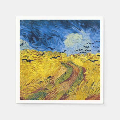 Vincent van Gogh _ Wheatfield with Crows Napkins