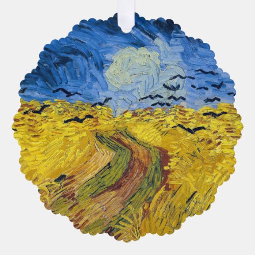 Vincent van Gogh _ Wheatfield with Crows Ornament Card