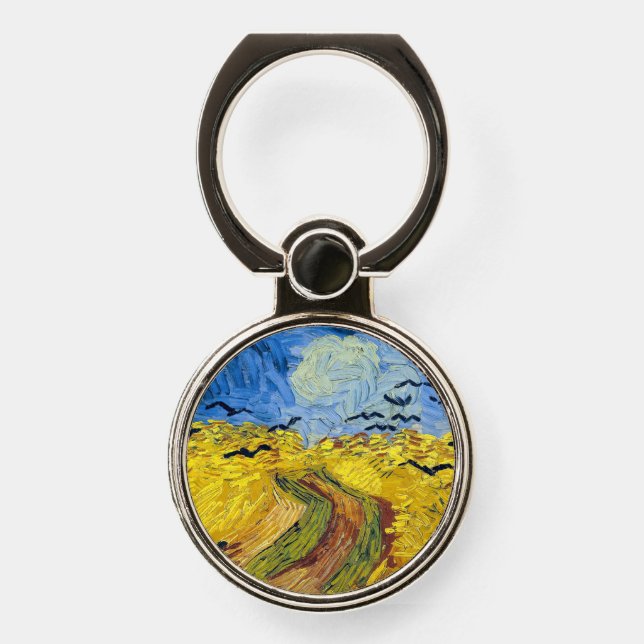 Vincent van Gogh - Wheatfield with Crows Phone Ring Stand (Front)