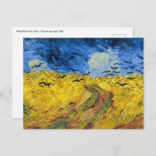 Vincent van Gogh _ Wheatfield with Crows Postcard