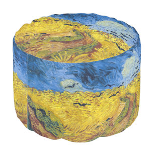 Vincent van Gogh - Wheatfield with Crows Pouf