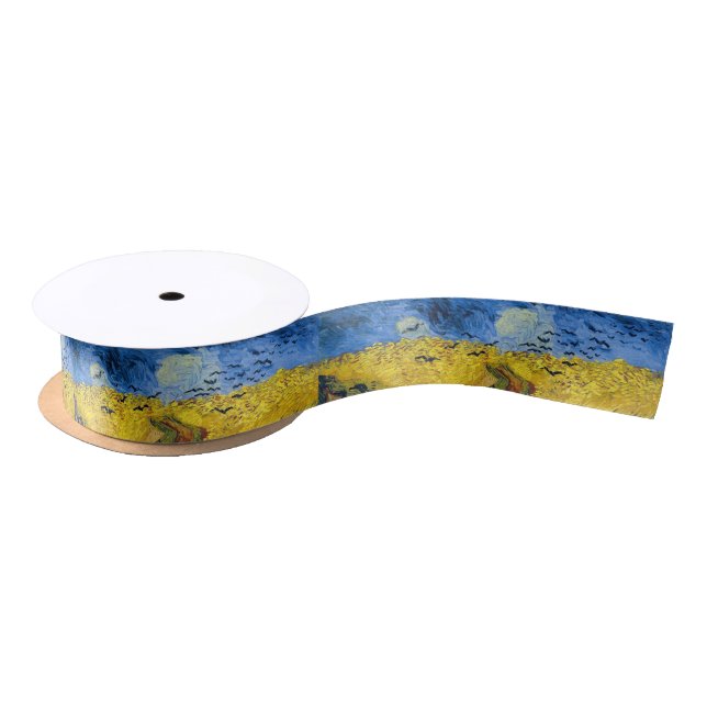 Vincent van Gogh - Wheatfield with Crows Satin Ribbon (Spool)