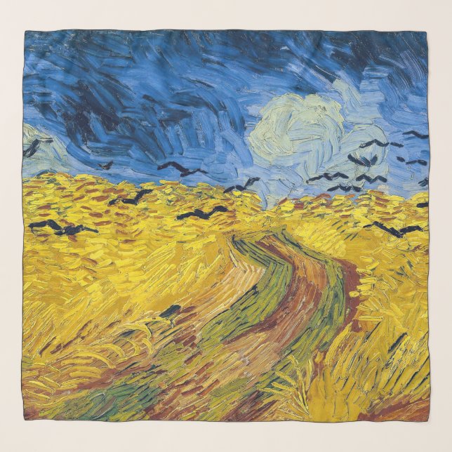 Vincent van Gogh - Wheatfield with Crows Scarf (Front (Horizontal))