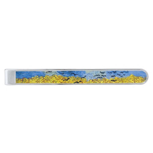 Vincent van Gogh _ Wheatfield with Crows Silver Finish Tie Bar