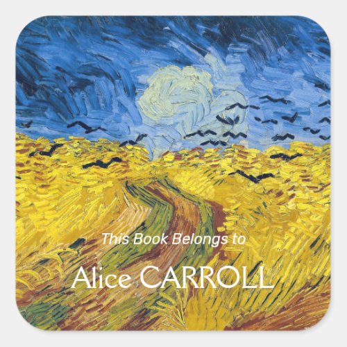 Vincent van Gogh _ Wheatfield with Crows Square Sticker