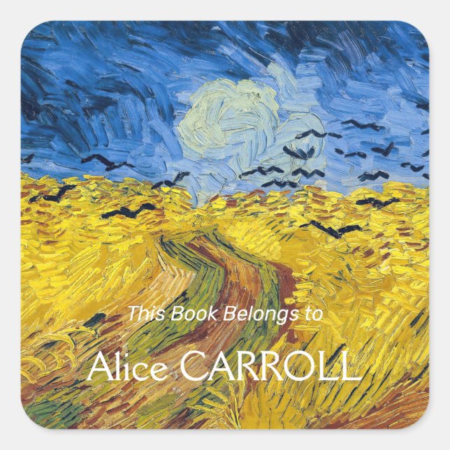 Vincent van Gogh - Wheatfield with Crows Square Sticker (Front)