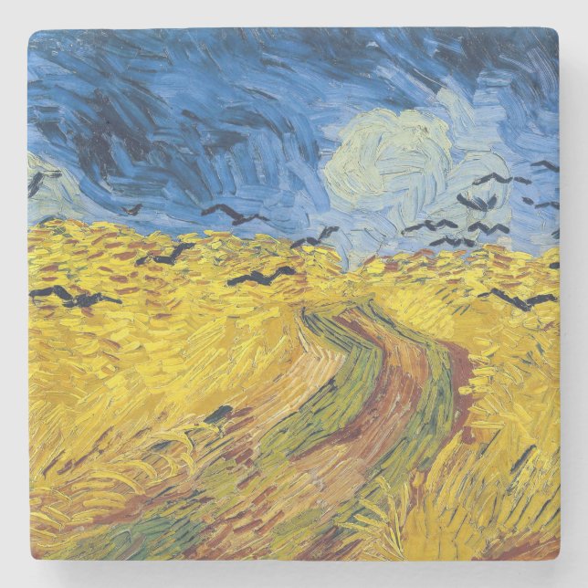 Vincent van Gogh - Wheatfield with Crows Stone Coaster (Front)