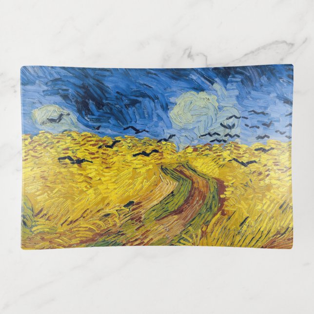 Vincent van Gogh - Wheatfield with Crows Trinket Tray (Front)