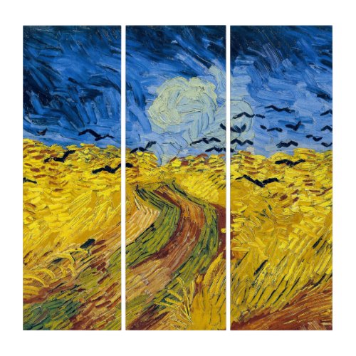 Vincent van Gogh _ Wheatfield with Crows Triptych