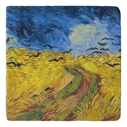 Vincent van Gogh _ Wheatfield with Crows Trivet