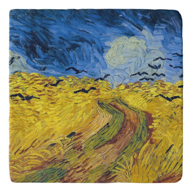 Vincent van Gogh - Wheatfield with Crows Trivet (Front)