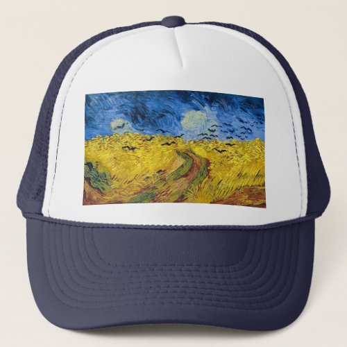 Vincent van Gogh _ Wheatfield with Crows Trucker Hat