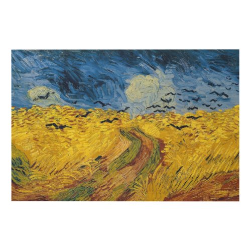 Vincent van Gogh _ Wheatfield with Crows Wood Wall Art