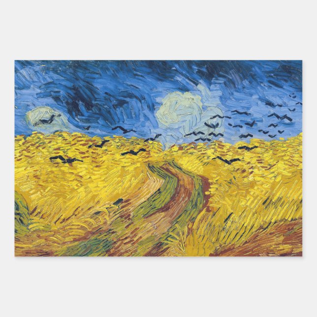 Vincent van Gogh - Wheatfield with Crows Wrapping Paper Sheets (Front)