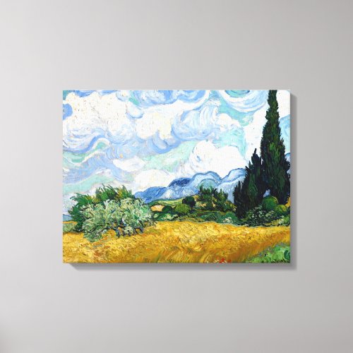 Vincent van Gogh Wheatfield with Cypresses Canvas Print