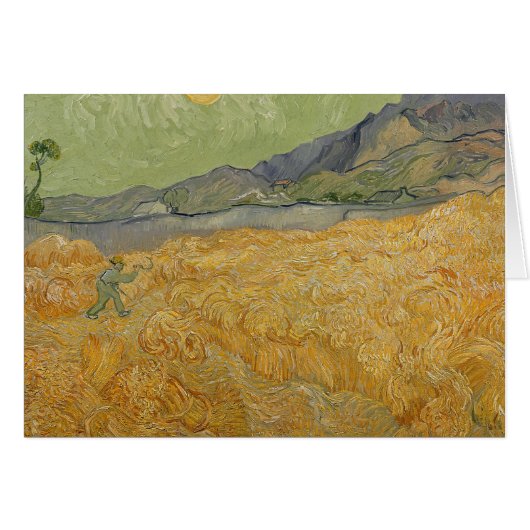 Vincent van Gogh | Wheatfield with Reaper, 1889 Cards (Front Horizontal)
