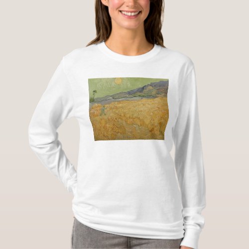 Vincent van Gogh  Wheatfield with Reaper 1889 T_Shirt