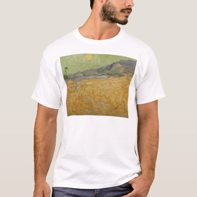 Vincent van Gogh | Wheatfield with Reaper, 1889 T-Shirt (Front)