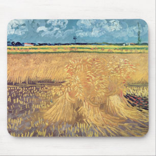 Vincent van Gogh Wheatfield with Sheaves, 1888 Mouse Pad