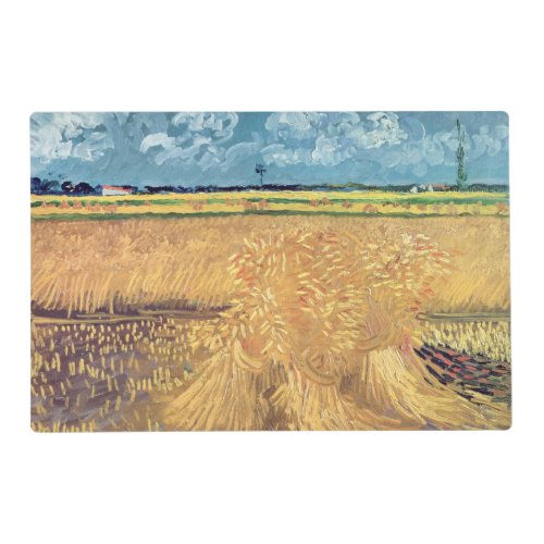 Vincent van Gogh  Wheatfield with Sheaves 1888 Placemat