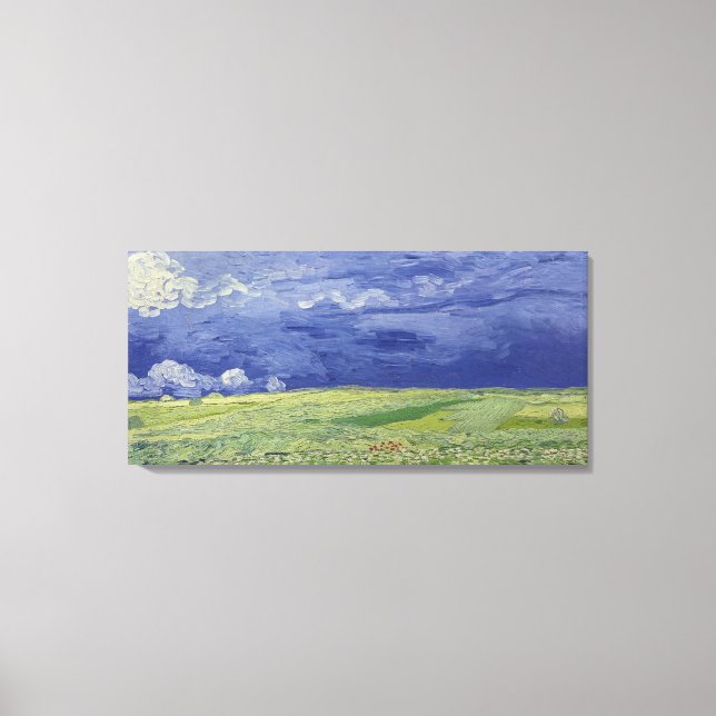 Vincent van Gogh | Wheatfields under Thundercloud Canvas Print (Front)