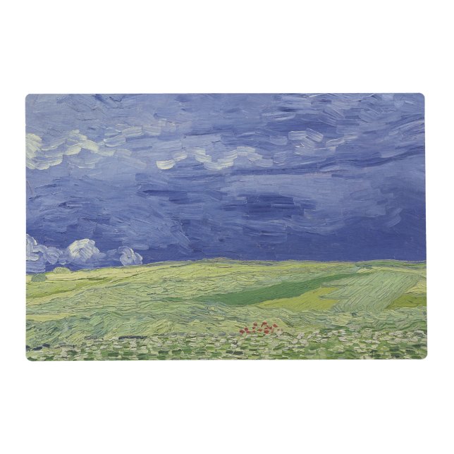 Vincent van Gogh | Wheatfields under Thundercloud Placemat (Front)