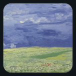 Vincent van Gogh | Wheatfields under Thundercloud Square Sticker<br><div class="desc">Wheatfields under Thunderclouds,  1890 | by Vincent van Gogh | Art Location: Van Gogh Museum,  Amsterdam,  The Netherlands | Dutch Artist | Image Collection Number: XIR253144</div>