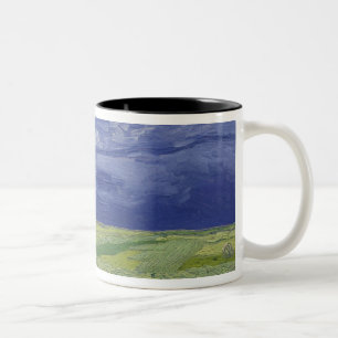 Vincent van Gogh Wheatfields under Thundercloud Two-Tone Coffee Mug