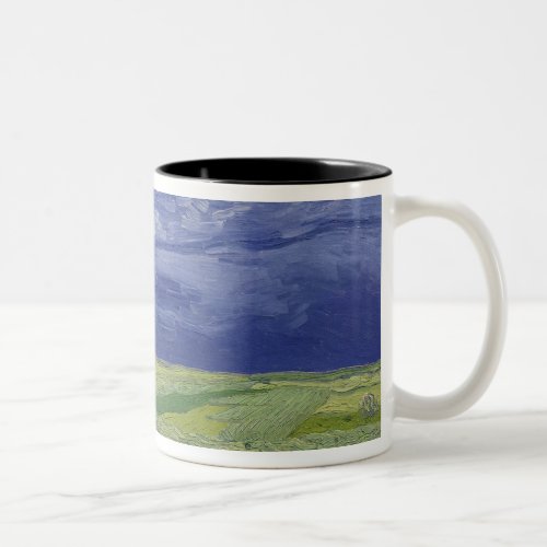 Vincent van Gogh  Wheatfields under Thundercloud Two_Tone Coffee Mug