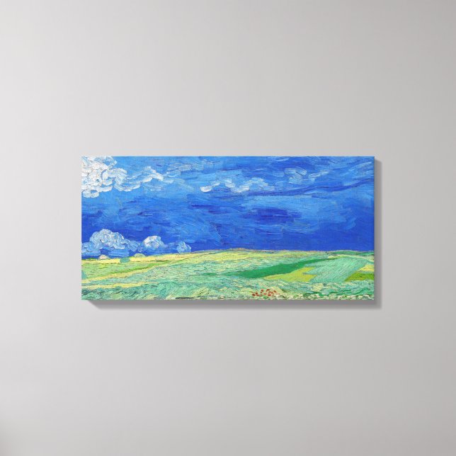 Vincent van Gogh - Wheatfields under Thunderclouds Canvas Print (Front)