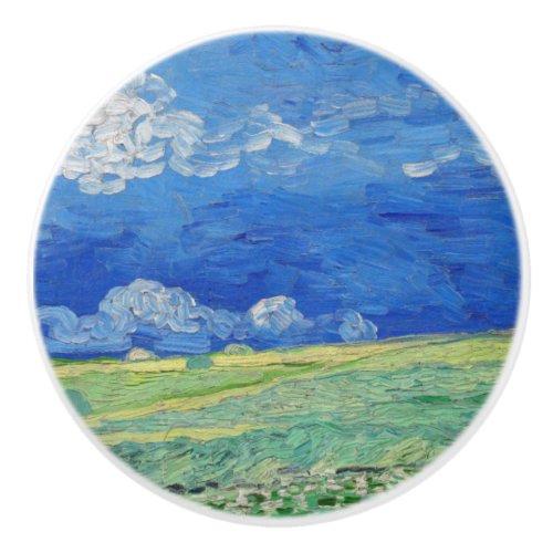 Vincent van Gogh _ Wheatfields under Thunderclouds Ceramic Knob