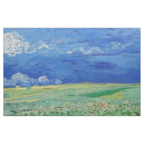 Vincent van Gogh _ Wheatfields under Thunderclouds Fabric