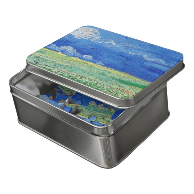Vincent van Gogh - Wheatfields under Thunderclouds Jigsaw Puzzle (Lid Open)
