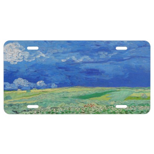 Vincent van Gogh _ Wheatfields under Thunderclouds License Plate
