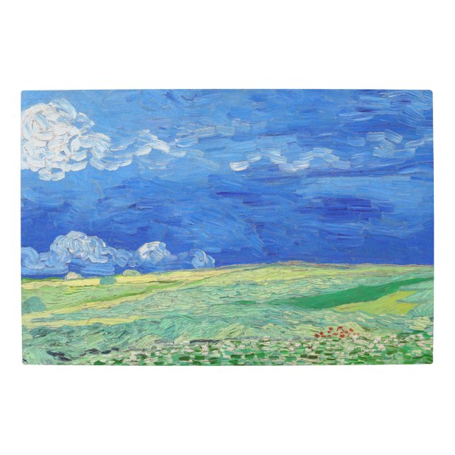 Vincent van Gogh - Wheatfields under Thunderclouds Metal Print (Front)