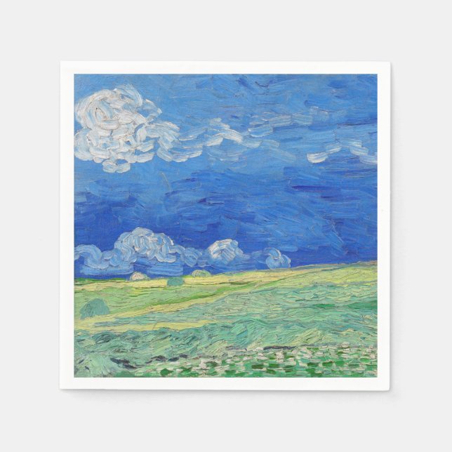 Vincent van Gogh - Wheatfields under Thunderclouds Napkins (Front)