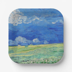 Vincent van Gogh - Wheatfields under Thunderclouds Paper Plates